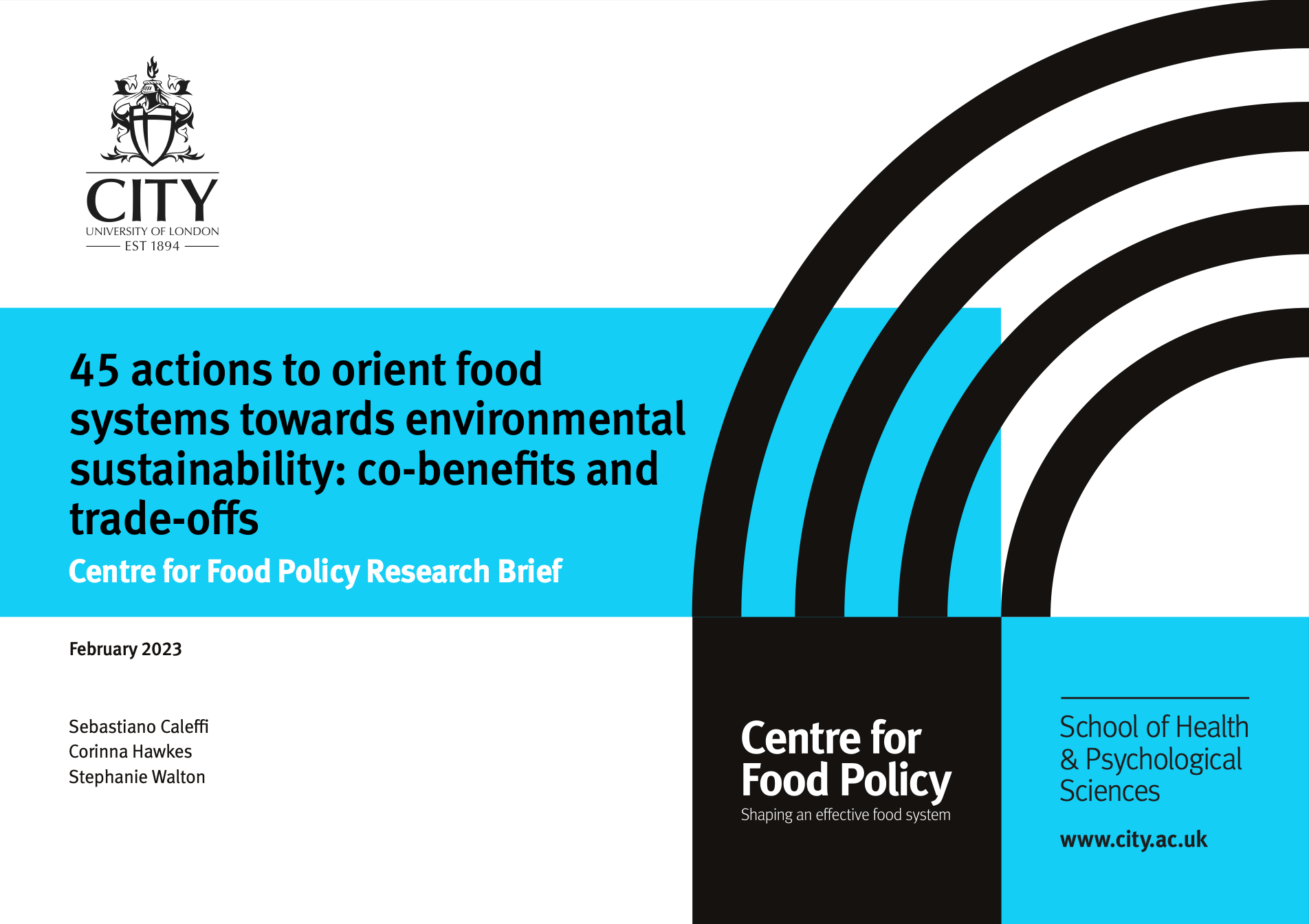 45 Actions to Orient Food Systems Towards Environmental Sustainability: Co-benefits and Trade-offs