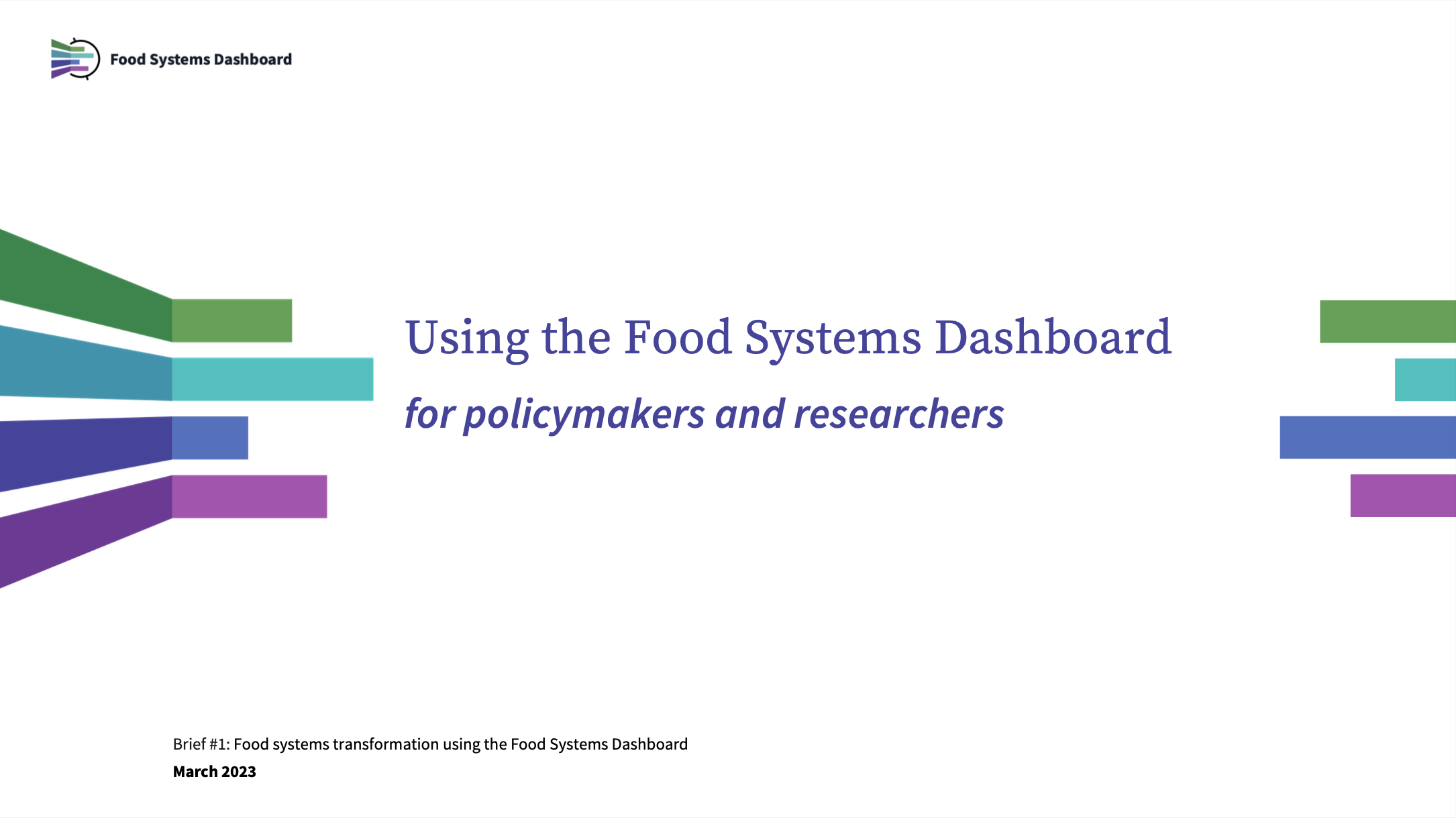 Using the Food Systems Dashboard