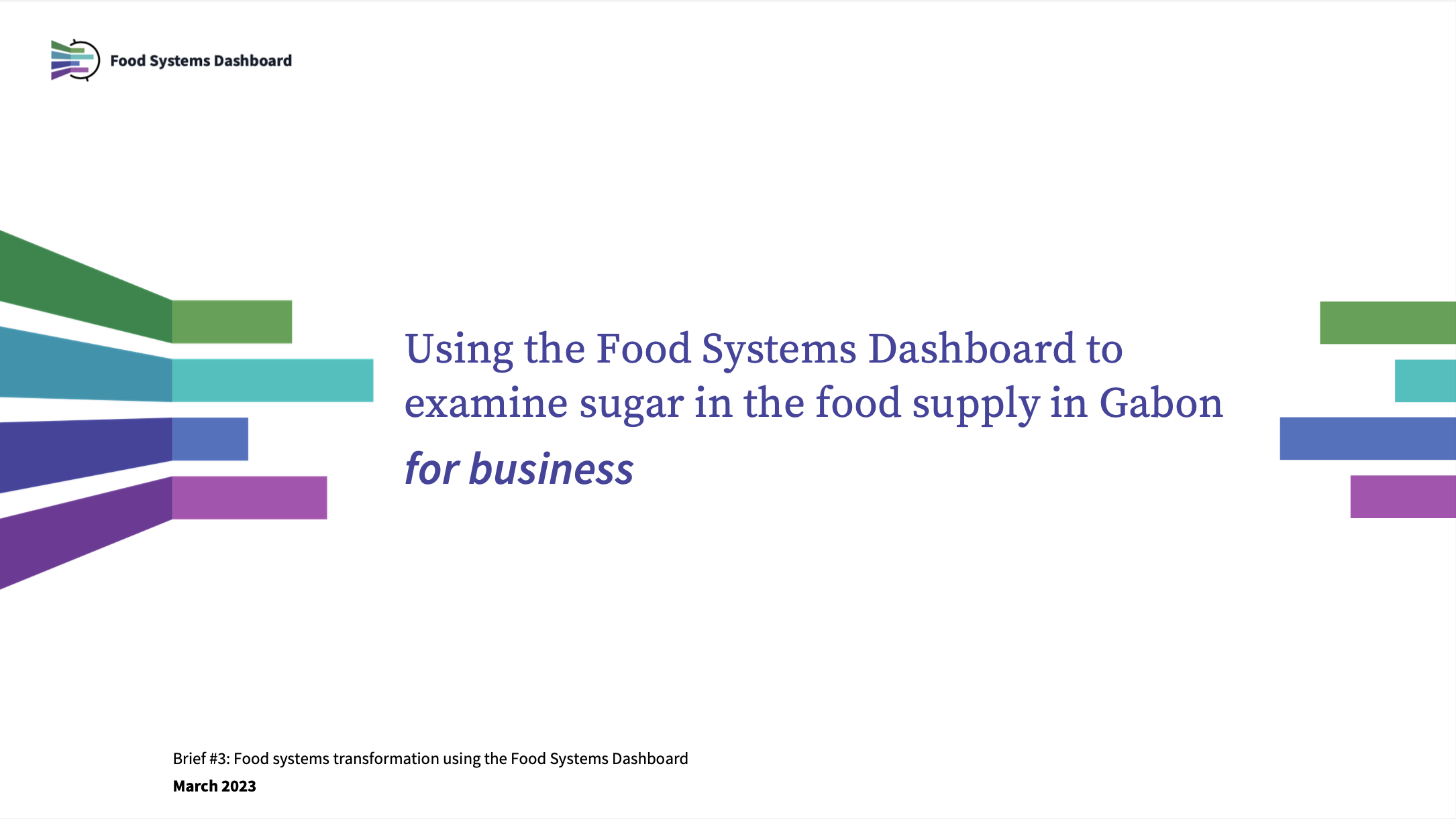 Using the Food Systems Dashboard to examine sugar in the food supply in Gabon